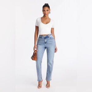 Fashion Nova Summer Sky Straight Leg Jeans